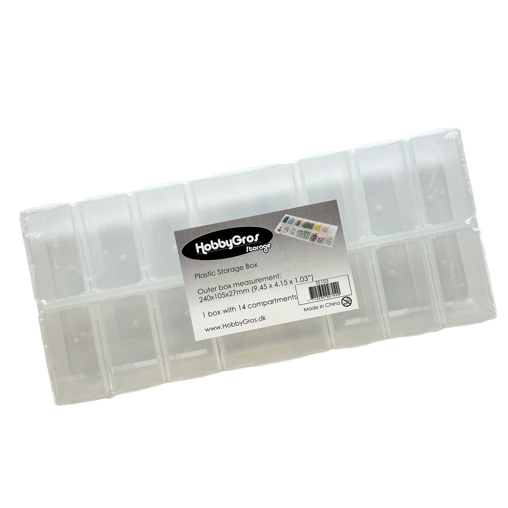 HobbyGros Storage Plastic Storage Box w/ 14 Compartments (SS103) HobbyGros Storage Plastic Storage Box w/ 14 Compartments (SS103)
