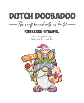 Dutch Doobadoo Rubber Stamp Easter Gnome Boy (497.004.001) (DISCONTINUED)