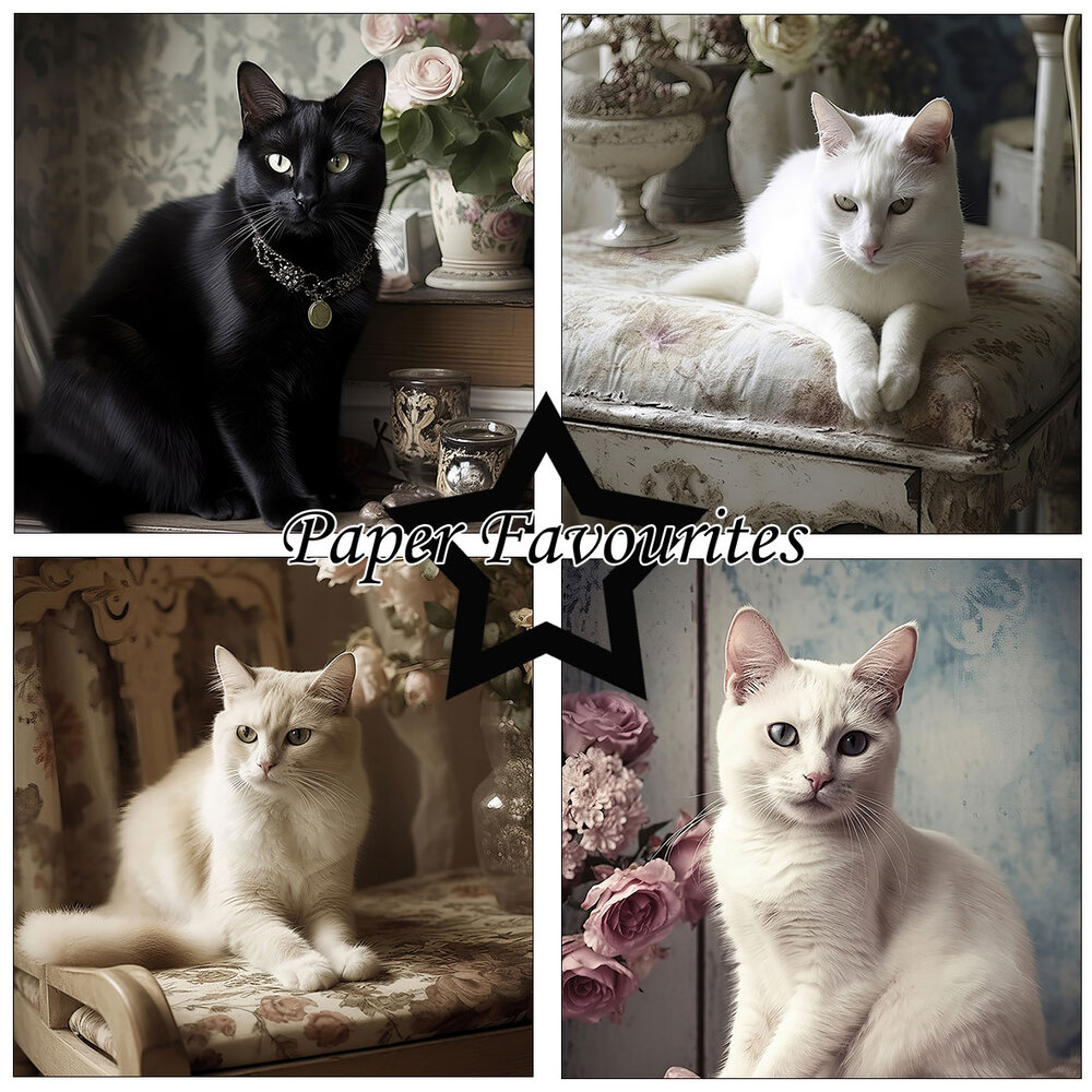 Paper Favourites Shabby Cats 6x6 Inch Paper Pack (PF281) (DISCONTINUED)