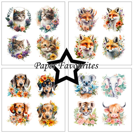 Paper Favourites Cute Animals 12x12 Inch Paper Pack (PF483) (DISCONTINUED)