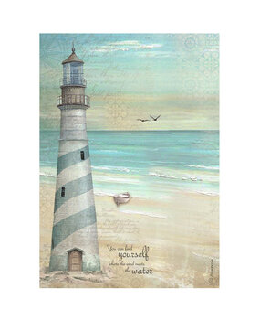 Stamperia Sea Land A4 Rice Paper Lighthouse (6pcs) (DFSA4857) (DISCONTINUED)