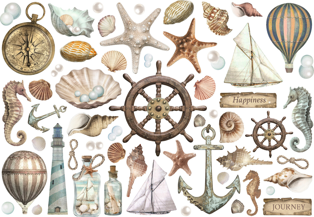 Stamperia Sea Land Ephemera (56pcs) (DFLCT43) (DISCONTINUED) Stamperia Sea Land Ephemera (56pcs) (DFLCT43) (DISCONTINUED)