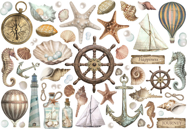 Stamperia Sea Land Ephemera (56pcs) (DFLCT43) (DISCONTINUED) Stamperia Sea Land Ephemera (56pcs) (DFLCT43) (DISCONTINUED)