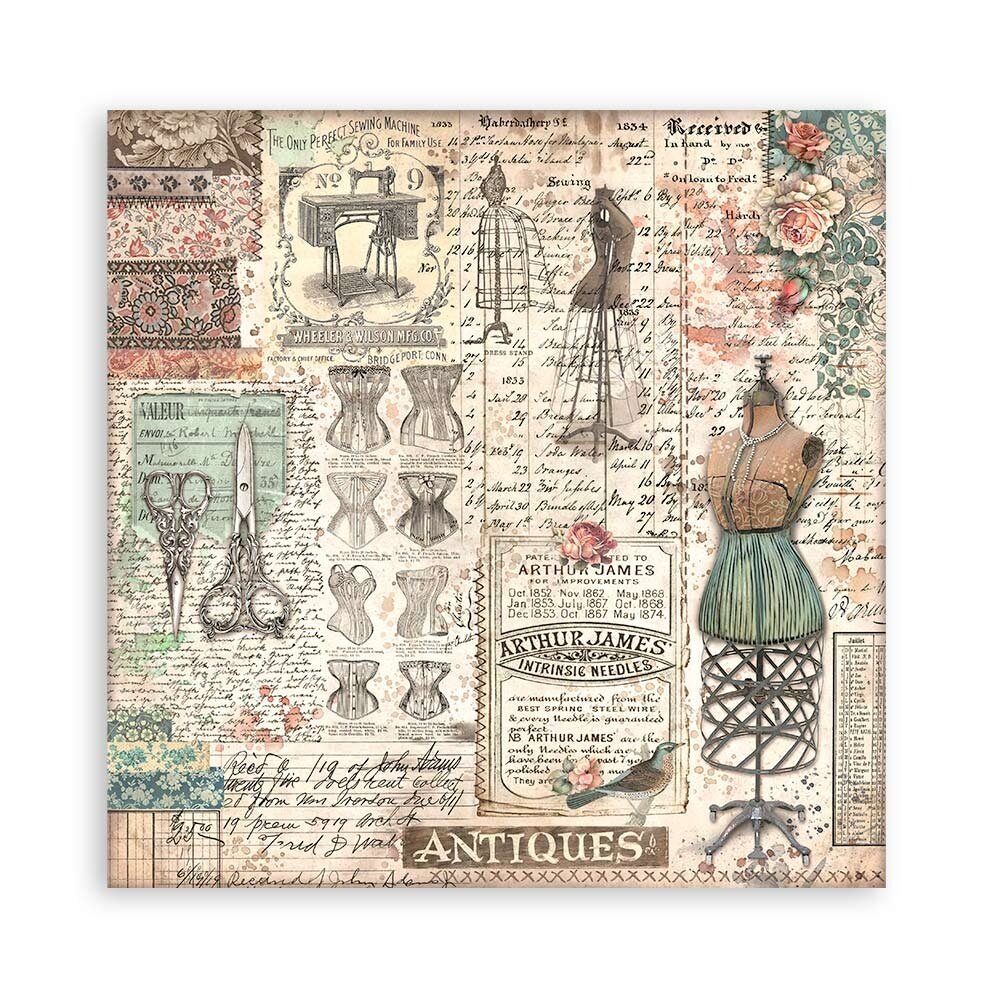 Stamperia Brocante Antiques 8x8 Inch Paper Pack (Single Face) (SBBSXB02)