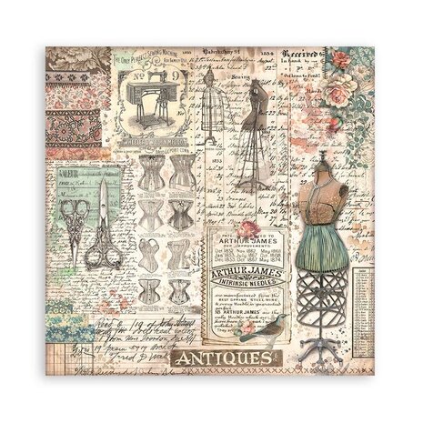 Stamperia Brocante Antiques 8x8 Inch Paper Pack (Single Face) (SBBSXB02)