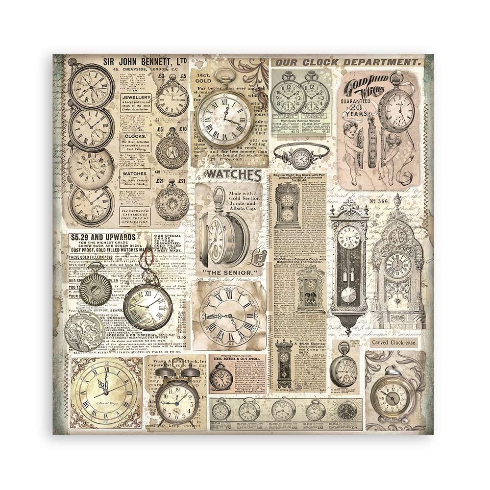 Stamperia Brocante Antiques 8x8 Inch Paper Pack (Single Face) (SBBSXB02)