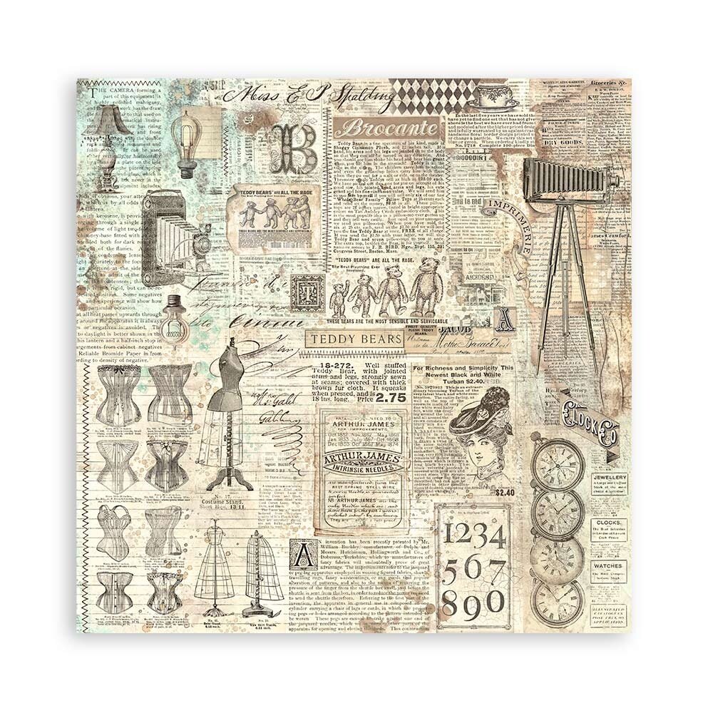 Stamperia Brocante Antiques 8x8 Inch Paper Pack (Single Face) (SBBSXB02)