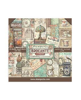 Stamperia Brocante Antiques 8x8 Inch Paper Pack (SBBS100)