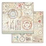 Stamperia Brocante Antiques 12x12 Inch Paper Sheets Ceramic Plates (10pcs) (SBB984) (DISCONTINUED)