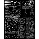 Stamperia Brocante Antiques Thick Stencil 20x25cm Teddy Bear (KSTD159) (DISCONTINUED)