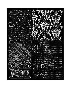 Stamperia Brocante Antiques Thick Stencil 20x25cm Mixed Patterns (KSTD160)