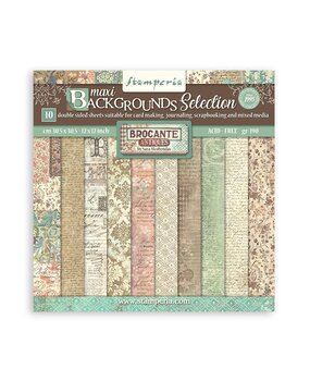 Stamperia Brocante Antiques Maxi Background 12x12 Inch Paper Pack (SBBL151) (DISCONTINUED)
