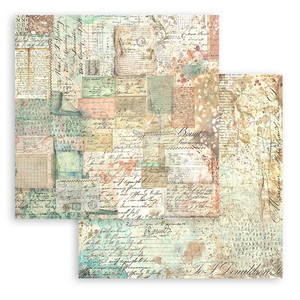 Stamperia Brocante Antiques Maxi Background 12x12 Inch Paper Pack (SBBL151) (DISCONTINUED)