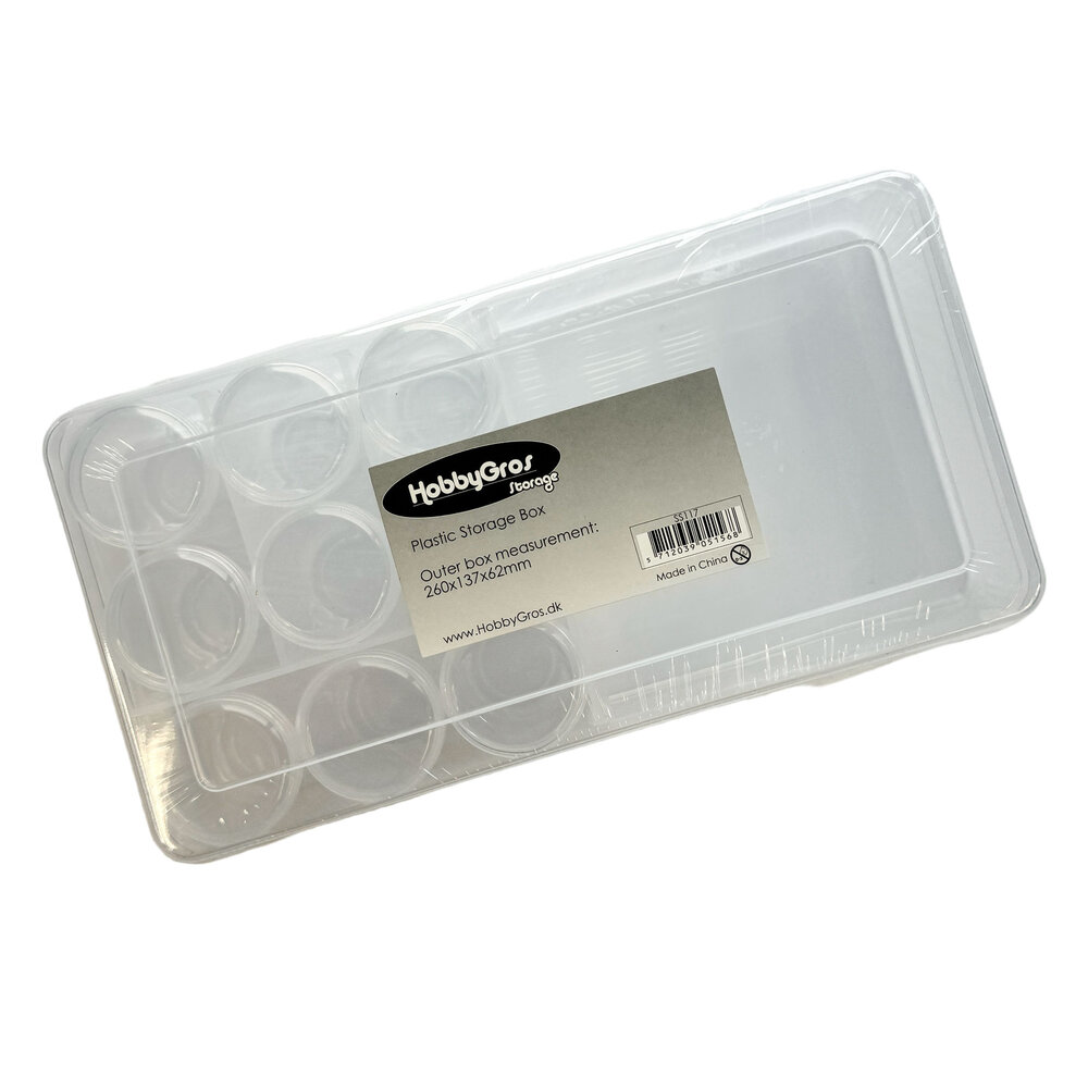 HobbyGros Storage Plastic Storage Box w/ Cups (1+9pcs) (SS117) HobbyGros Storage Plastic Storage Box w/ Cups (1+9pcs) (SS117)