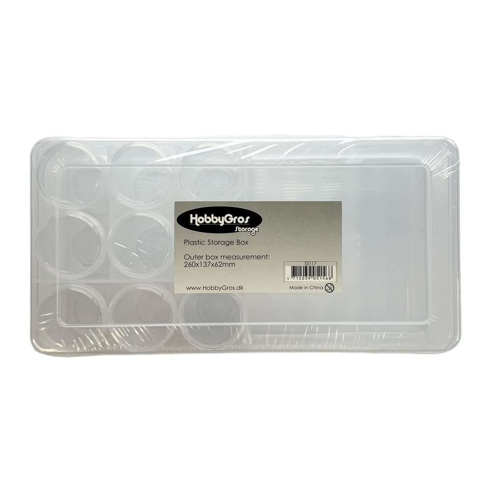 HobbyGros Storage Plastic Storage Box w/ Cups (1+9pcs) (SS117) HobbyGros Storage Plastic Storage Box w/ Cups (1+9pcs) (SS117)