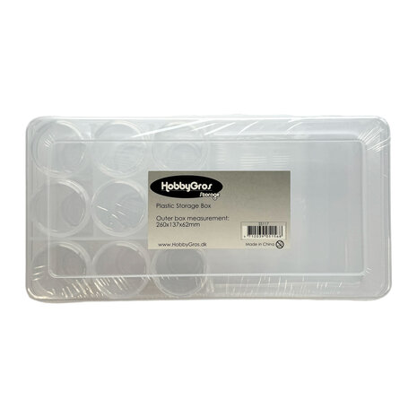 HobbyGros Storage Plastic Storage Box w/ Cups (1+9pcs) (SS117) HobbyGros Storage Plastic Storage Box w/ Cups (1+9pcs) (SS117)