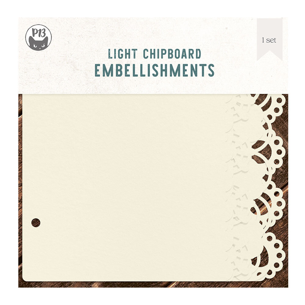P13 Love and Lace Light Chipboard Embellishments 6x6 Inch Album Base (P13-LAL-57) (OUTLET) P13 Love and Lace Light Chipboard Embellishments 6x6 Inch Album Base (P13-LAL-57) (OUTLET)
