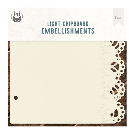 P13 Love and Lace Light Chipboard Embellishments 6x6 Inch Album Base (P13-LAL-57) (OUTLET) P13 Love and Lace Light Chipboard Embellishments 6x6 Inch Album Base (P13-LAL-57) (OUTLET)