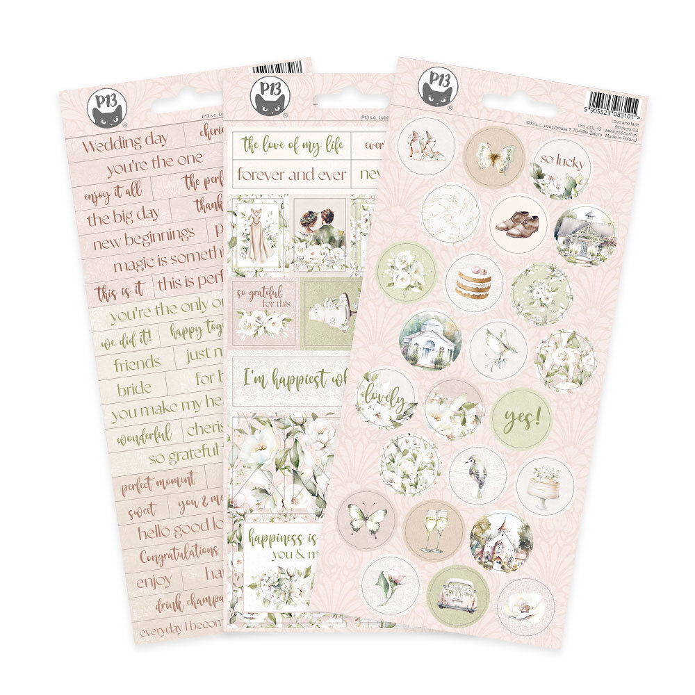 P13 Love and Lace Stickers 02 (18pcs) (P13-LAL-12) (OUTLET) P13 Love and Lace Stickers 02 (18pcs) (P13-LAL-12) (OUTLET)