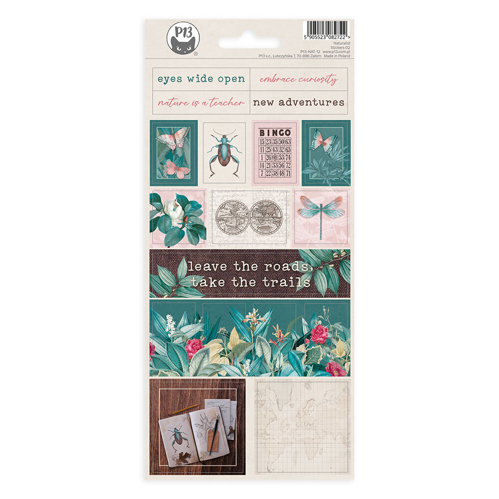 P13 Naturalist Stickers 02 (18pcs) (P13-NAT-12) (DISCONTINUED)
