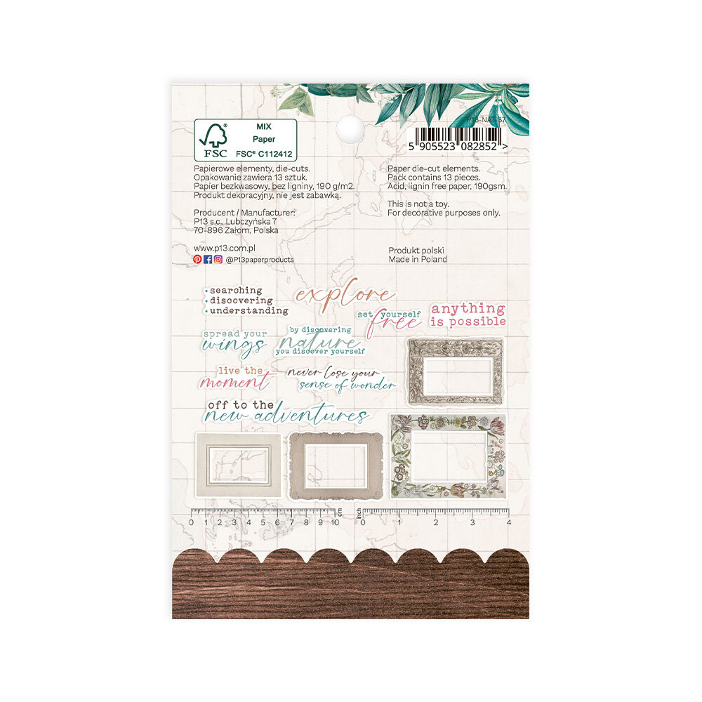 P13 Naturalist Ephemera Frames and Words (13pcs) (P13-NAT-37) (DISCONTINUED)