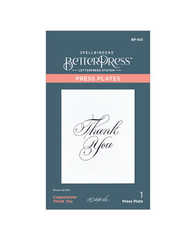 Spellbinders Copperplate Thank You Press Plate (BP-103) (DISCONTINUED) Spellbinders Copperplate Thank You Press Plate (BP-103) (DISCONTINUED)