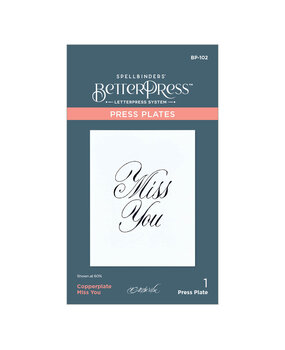 Spellbinders Copperplate Miss You Press Plate (BP-102) (DISCONTINUED) Spellbinders Copperplate Miss You Press Plate (BP-102) (DISCONTINUED)