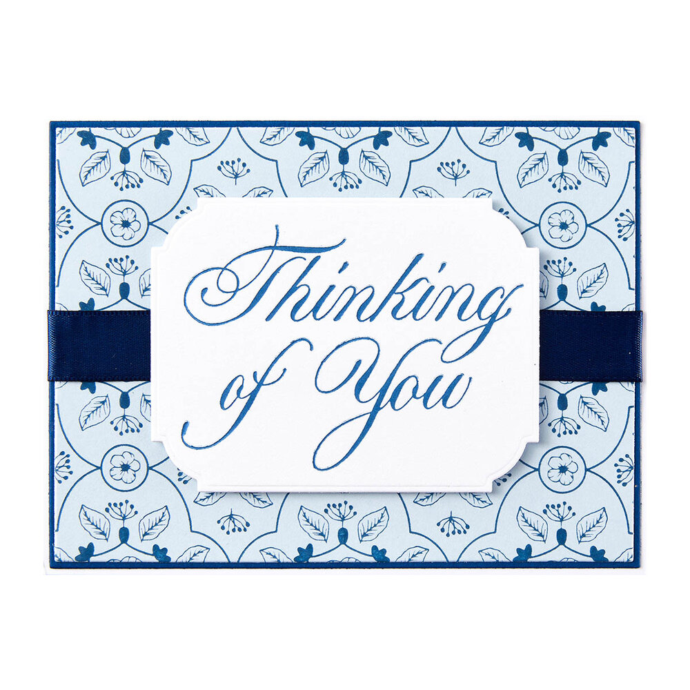 Spellbinders Copperplate Thinking of You Press Plate (BP-101) (DISCONTINUED) Spellbinders Copperplate Thinking of You Press Plate (BP-101) (DISCONTINUED)