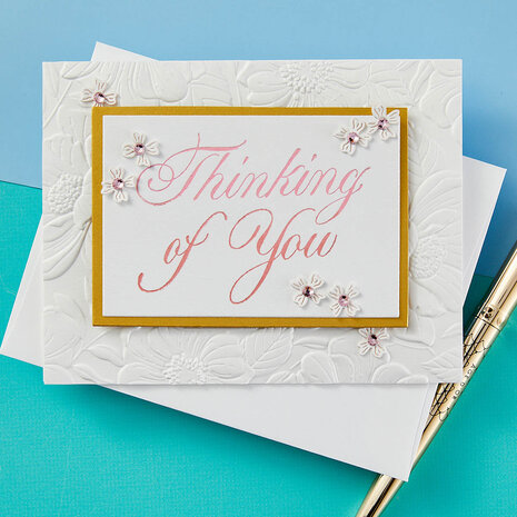 Spellbinders Copperplate Thinking of You Press Plate (BP-101) (DISCONTINUED) Spellbinders Copperplate Thinking of You Press Plate (BP-101) (DISCONTINUED)