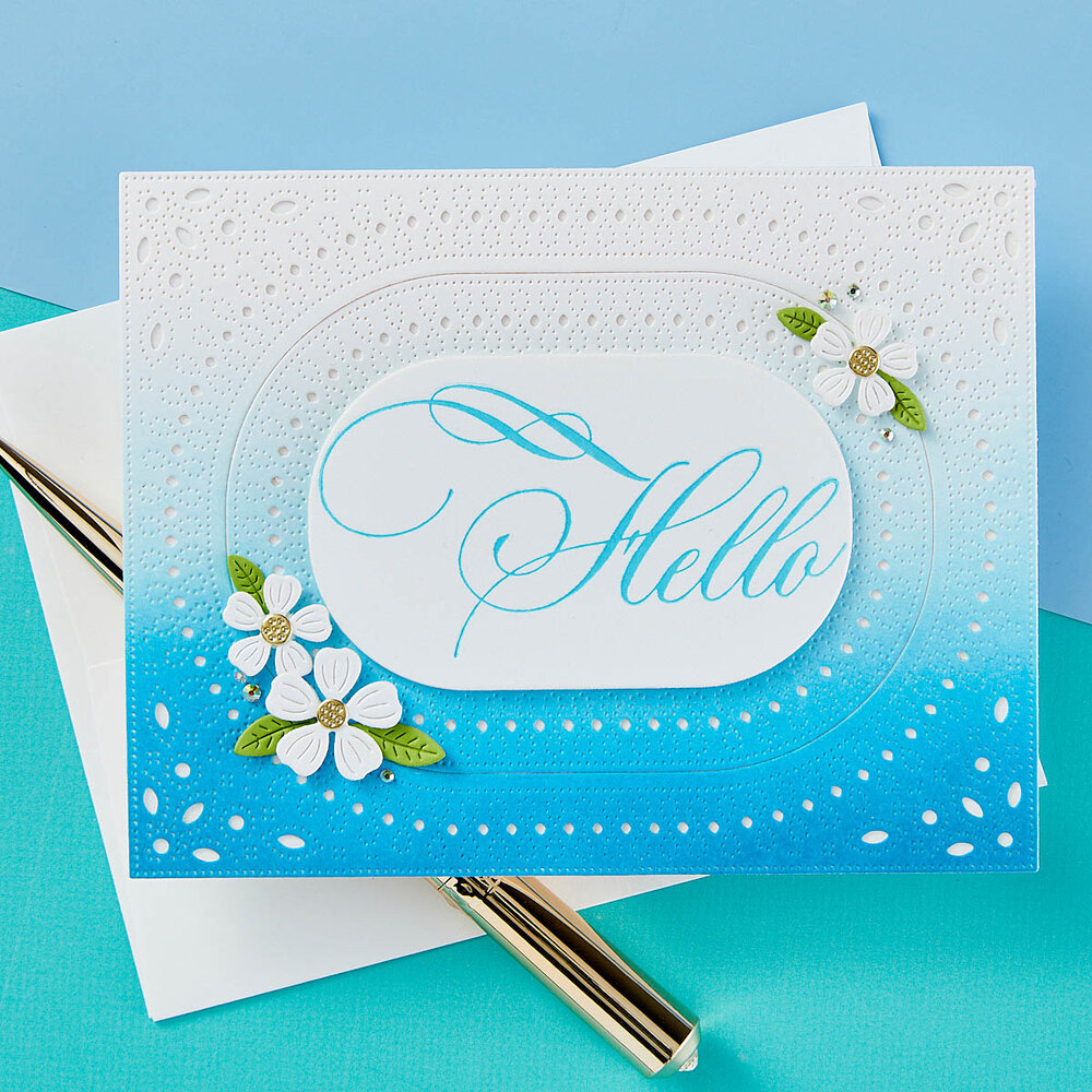 Spellbinders Copperplate Hello Press Plate (BP-100) (DISCONTINUED) Spellbinders Copperplate Hello Press Plate (BP-100) (DISCONTINUED)
