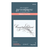 Spellbinders Copperplate Congratulations Press Plate (BP-099) (DISCONTINUED) Spellbinders Copperplate Congratulations Press Plate (BP-099) (DISCONTINUED)
