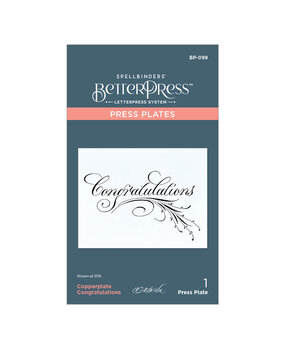 Spellbinders Copperplate Congratulations Press Plate (BP-099) (DISCONTINUED) Spellbinders Copperplate Congratulations Press Plate (BP-099) (DISCONTINUED)