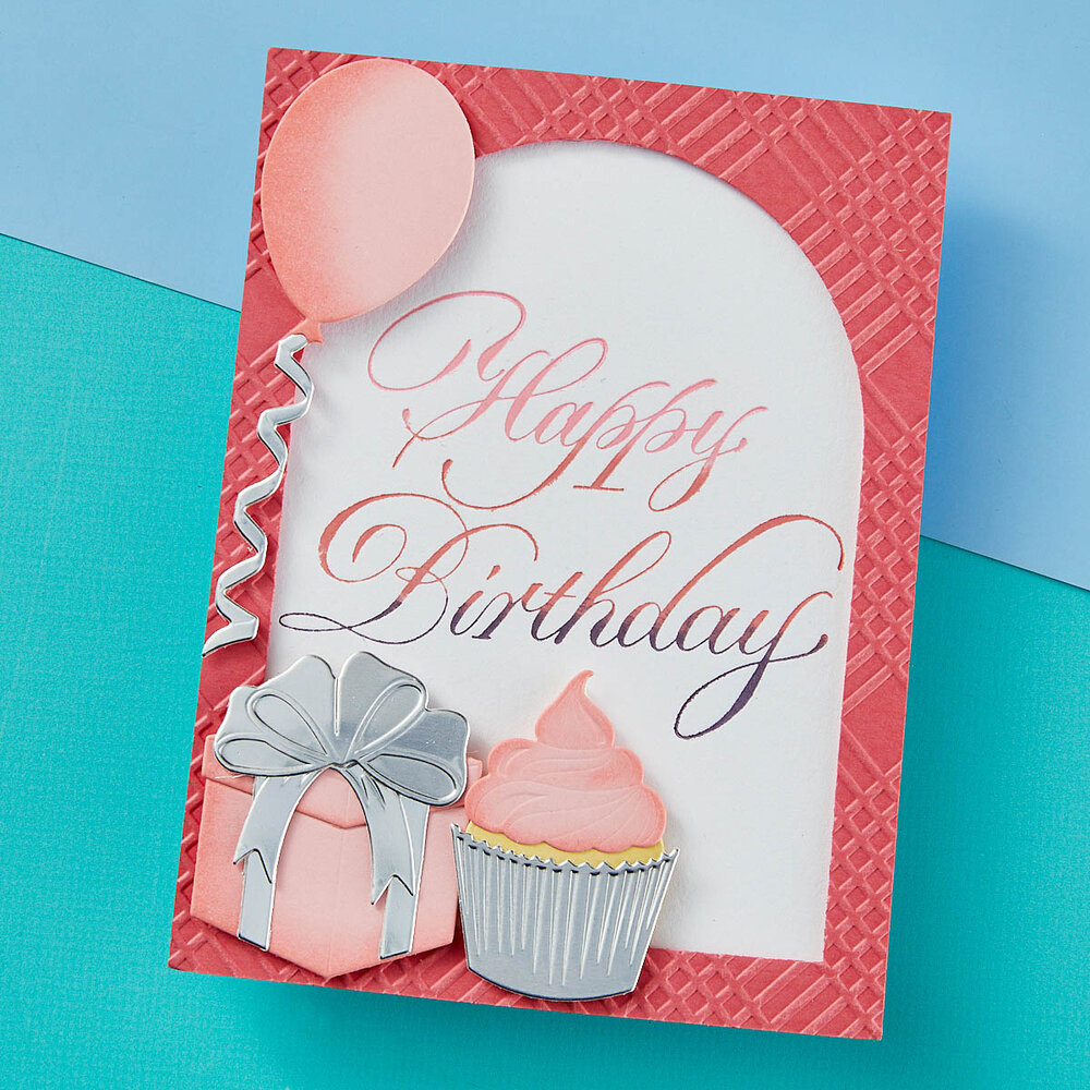 Spellbinders Copperplate Happy Birthday Press Plate (BP-098) (DISCONTINUED) Spellbinders Copperplate Happy Birthday Press Plate (BP-098) (DISCONTINUED)