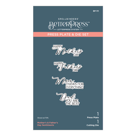 Spellbinders Mother's & Father's Day Sentiments Press Plate (BP-111) (DISCONTINUED) Spellbinders Mother's & Father's Day Sentiments Press Plate (BP-111) (DISCONTINUED)