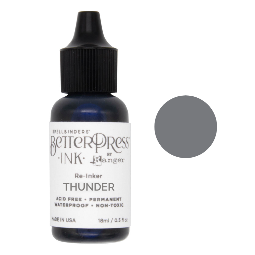Spellbinders BetterPress Ink Reinker Thunder (BPI-033) (DISCONTINUED) Spellbinders BetterPress Ink Reinker Thunder (BPI-033) (DISCONTINUED)