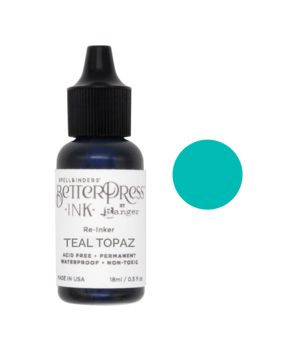 Spellbinders BetterPress Ink Reinker Teal Topaz (BPI-028) (DISCONTINUED) Spellbinders BetterPress Ink Reinker Teal Topaz (BPI-028) (DISCONTINUED)