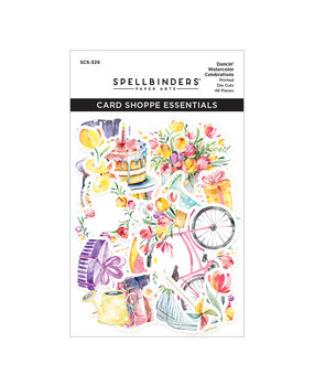 Spellbinders Dancin' Watercolor Celebrations Printed Die Cuts (SCS-329) (OUTLET)