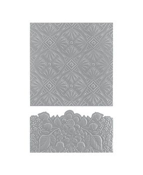Spellbinders Luxe Backdrop and Border 3D Emboss & Cut Folder (E3D-075) (DISCONTINUED)