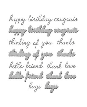 Spellbinders Handwritten Sentiments Etched Dies (S5-630) Spellbinders Handwritten Sentiments Etched Dies (S5-630)