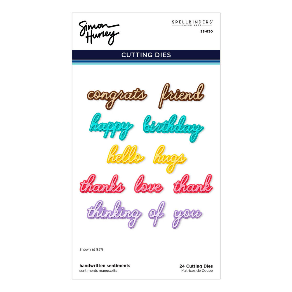 Spellbinders Handwritten Sentiments Etched Dies (S5-630) Spellbinders Handwritten Sentiments Etched Dies (S5-630)