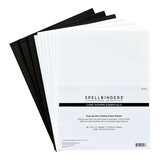Spellbinders Pop-Up Die Cutting Foam Sheets White & Black 8.5x11 Inch (10pcs) (SCS-160) (DISCONTINUED)
