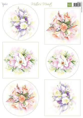 Marianne Design Decoupage A4 Sheet Mattie's Mooiste Romantic Bouquets (MB0215) (DISCONTINUED) Marianne Design Decoupage A4 Sheet Mattie's Mooiste Romantic Bouquets (MB0215) (DISCONTINUED)