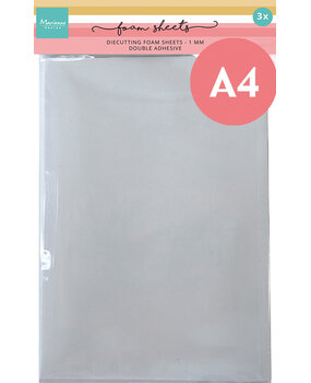 Marianne Design Foam Sheets A4 White 1 mm Double Adhesive (LR0062)
