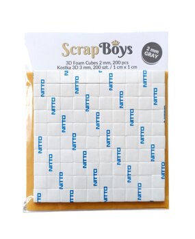 ScrapBoys 3D Foam 2mm Cubes 1x1cm - Gray (200pcs) (SB-05) (DISCONTINUED)