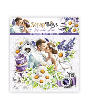 ScrapBoys Lavender Love Double Sided Die Cut Elements (47pcs) (SB-LALO-12) (DISCONTINUED)