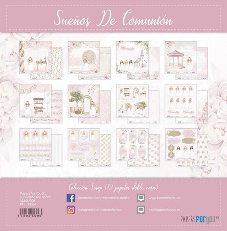 Papers For You Sueños De Comunión Niña Rubia Scrap Paper Pack (12pcs) (PFY-13366) (DISCONTINUED) Papers For You Sueños De Comunión Niña Rubia Scrap Paper Pack (12pcs) (PFY-13366) (DISCONTINUED)