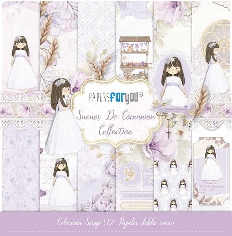 Papers For You Sueños De Comunión Niña Morena Scrap Paper Pack (12pcs) (PFY-13381) (DISCONTINUED) Papers For You Sueños De Comunión Niña Morena Scrap Paper Pack (12pcs) (PFY-13381) (DISCONTINUED)