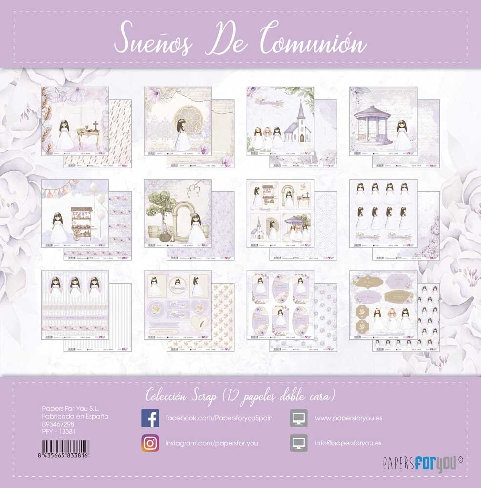 Papers For You Sueños De Comunión Niña Morena Scrap Paper Pack (12pcs) (PFY-13381) (DISCONTINUED) Papers For You Sueños De Comunión Niña Morena Scrap Paper Pack (12pcs) (PFY-13381) (DISCONTINUED)