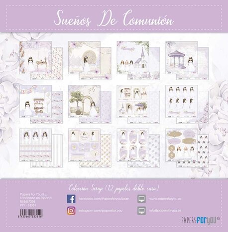 Papers For You Sueños De Comunión Niña Morena Scrap Paper Pack (12pcs) (PFY-13381) (DISCONTINUED) Papers For You Sueños De Comunión Niña Morena Scrap Paper Pack (12pcs) (PFY-13381) (DISCONTINUED)