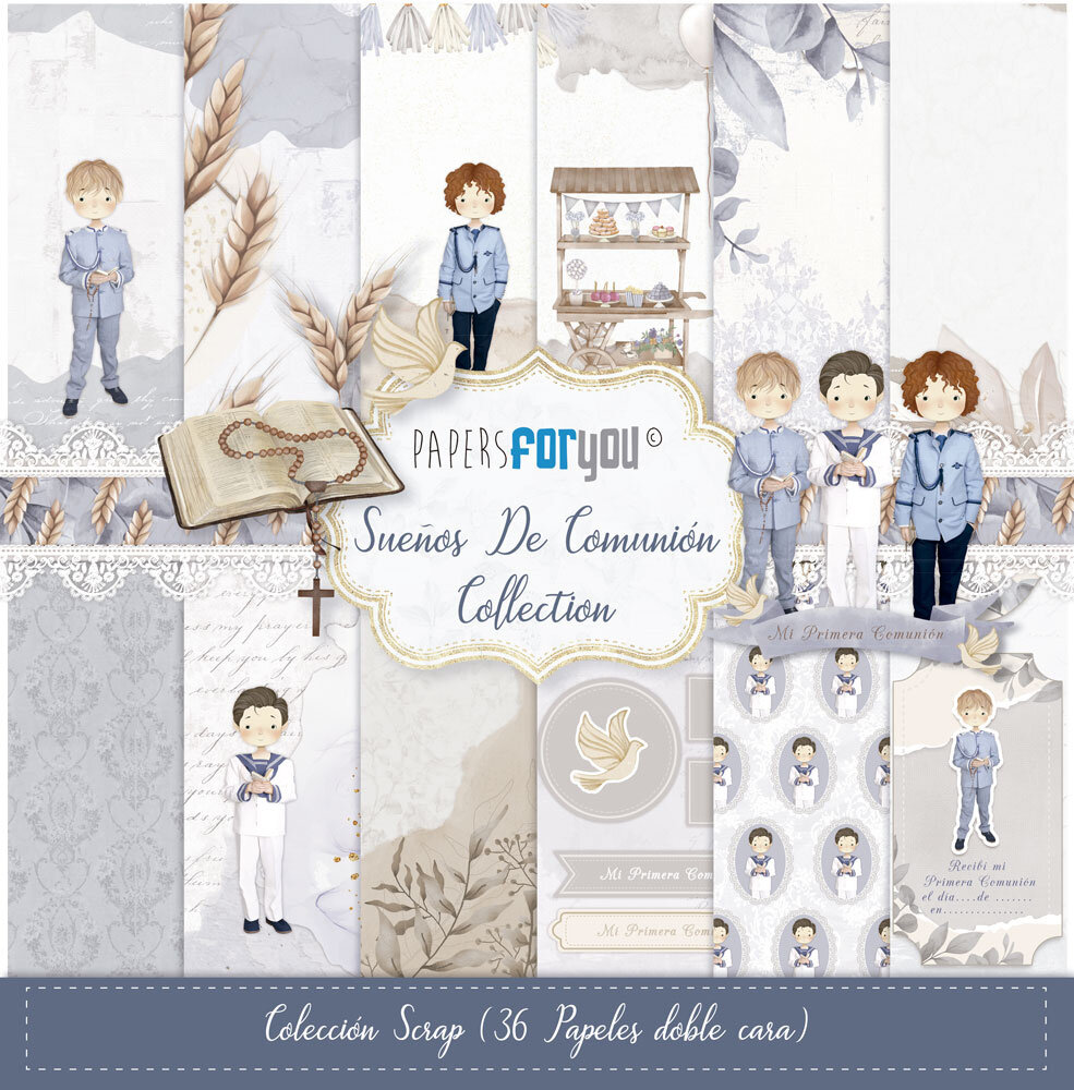 Papers For You Sueños De Comunión Niños Mini Scrap Paper Pack (36pcs) (PFY-13458) (DISCONTINUED) Papers For You Sueños De Comunión Niños Mini Scrap Paper Pack (36pcs) (PFY-13458) (DISCONTINUED)